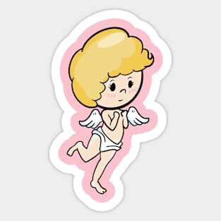 The cupid cartoon style for love or valentine concept. Sticker